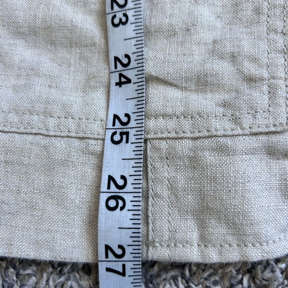 Studio Works 100% Linen Blazer Jacket in Neutral Natural Linen size XL - Picture 8 of 10